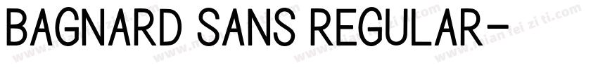 Bagnard Sans Regular字体转换